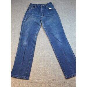 Vintage Lee Riders Blue Denim High Waisted Straight Leg Jeans Medium Wash 27x29